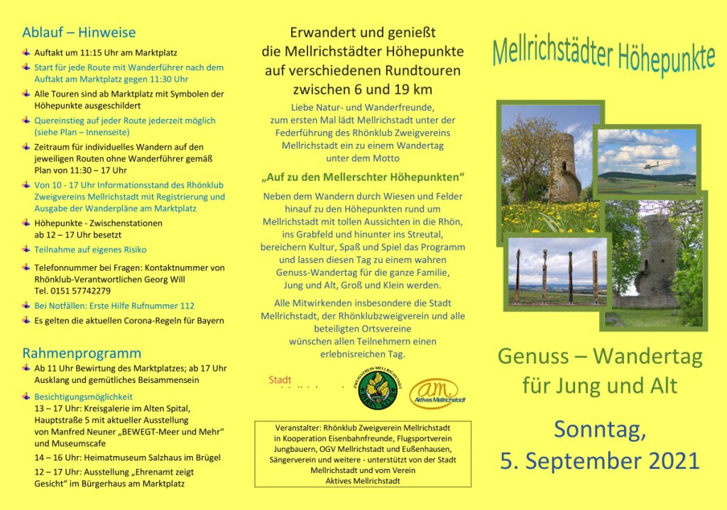 Mellrichstädter Höhepunkte Flyer Vorderseite